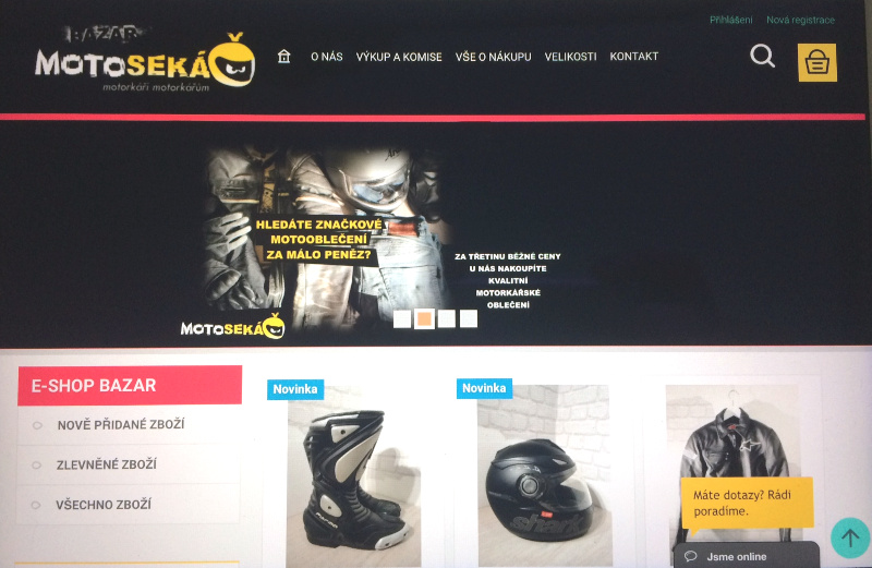 První web motosekac