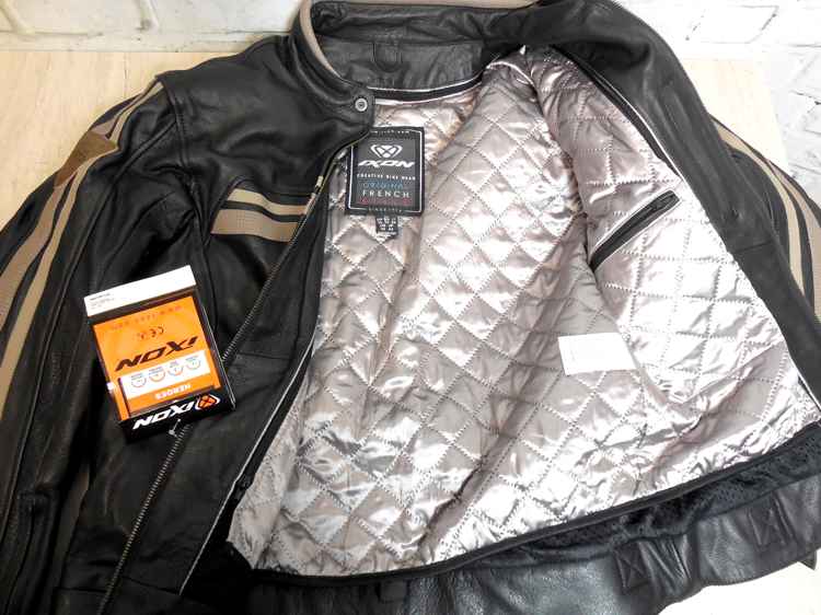 NOVÁ Pánská kožená bunda IXON HEROES s chrániči, černá, vel: 52/XL