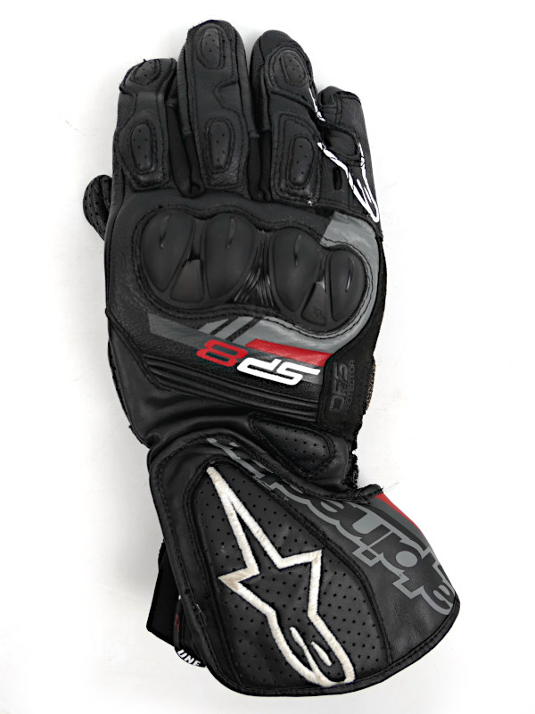 Kožené moto rukavice Alpinestars SP-8 V3, černé - vel. M