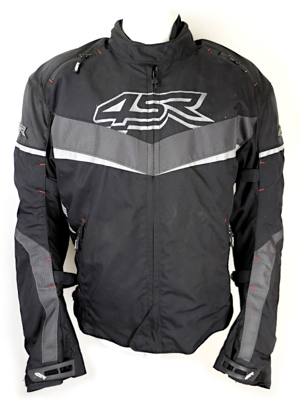 Pánská voděodolná moto bunda 4SR Young Gun s chrániči level 2, černo-šedá - vel. 56 (XXL)