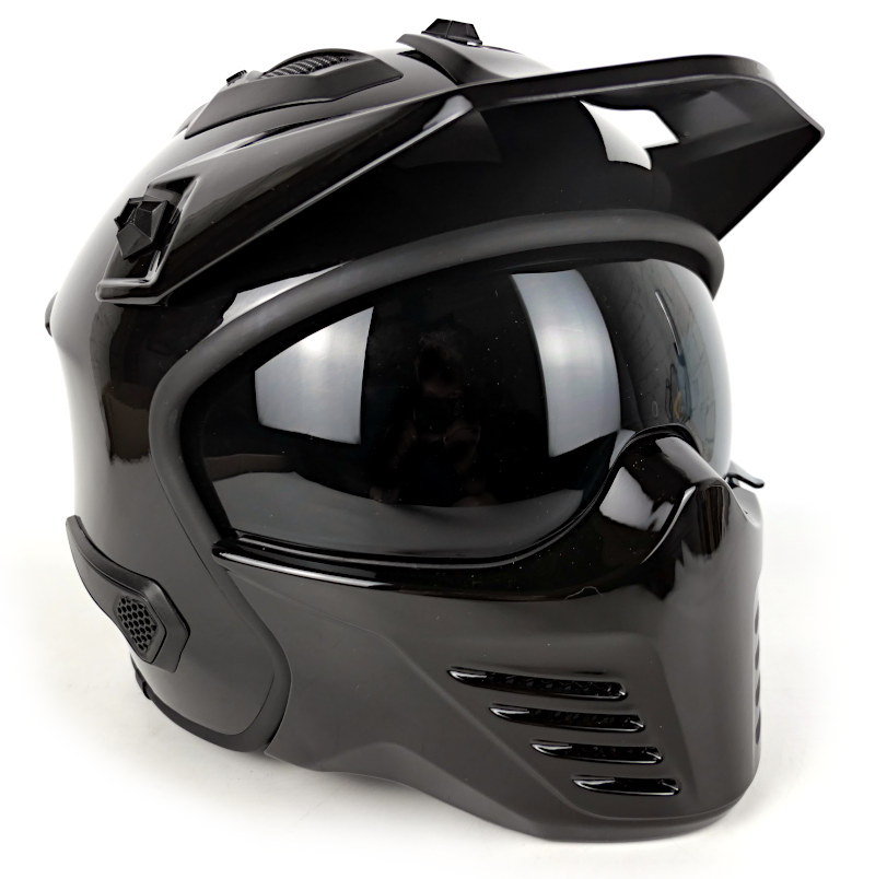 Zánovní stylová helma XRC Wars 2.0 s maskou, černá - vel. L