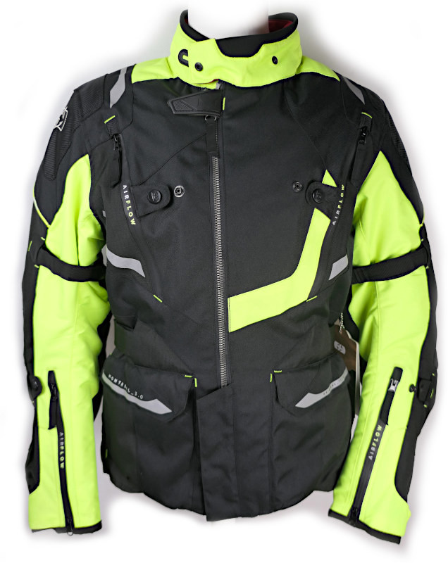 Nová cestovní moto bunda Oxford Montreal 3.0, černá/fluo - vel. XL