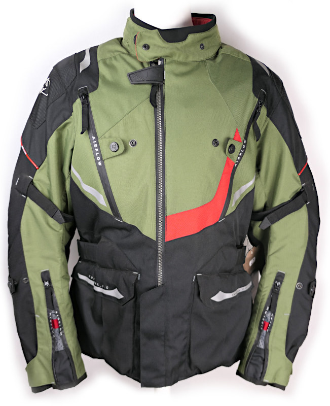Nová cestovní moto bunda Oxford Montreal 3.0, černá/zelená - vel. XL