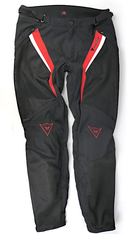Zánovní letní síťované kalhoty Dainese Drake Super Air, černo/červené - vel. 52 (L)