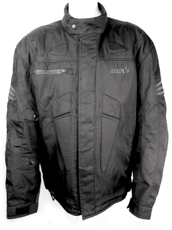 Pánská voděodolná moto bunda Nerve, černá - vel. 4XL