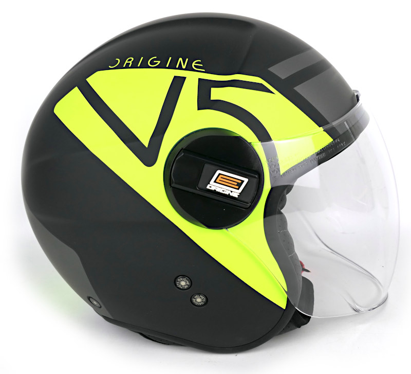 NOVÁ Otevřená helma Origine Alpha, černá-fluo - vel. M