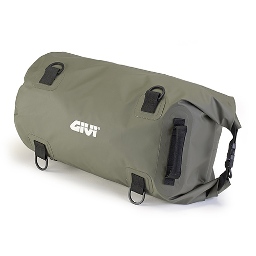 NOVÝ Vodotěsný válec GIVI EA 114KG na motorku, zelený khaki, 30 litrů
