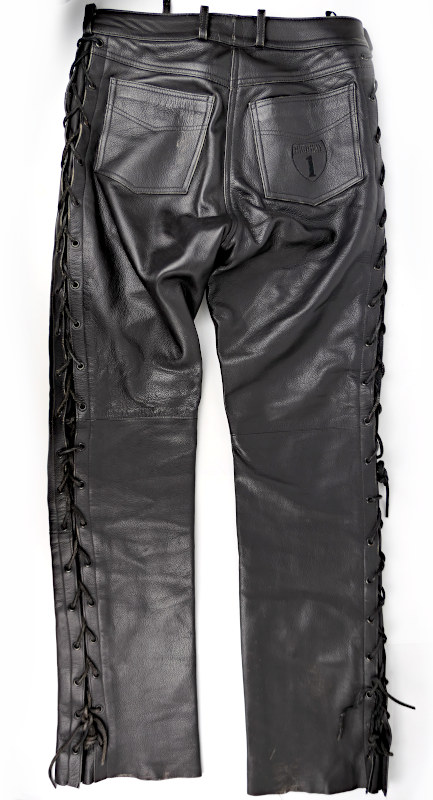 Dámské kožené kalhoty HIGHWAY se šněrováním, vel: 40/L