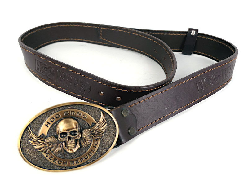 Kožený opasek Harley-Davidson s kovovou sponou Limited