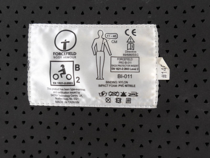 Vnitřní chránič Forcefield páteře level 2 do bundy Alpinestars