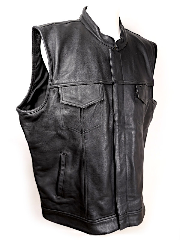 Pánská kožená vesta LEATHERICK, vel: 4XL