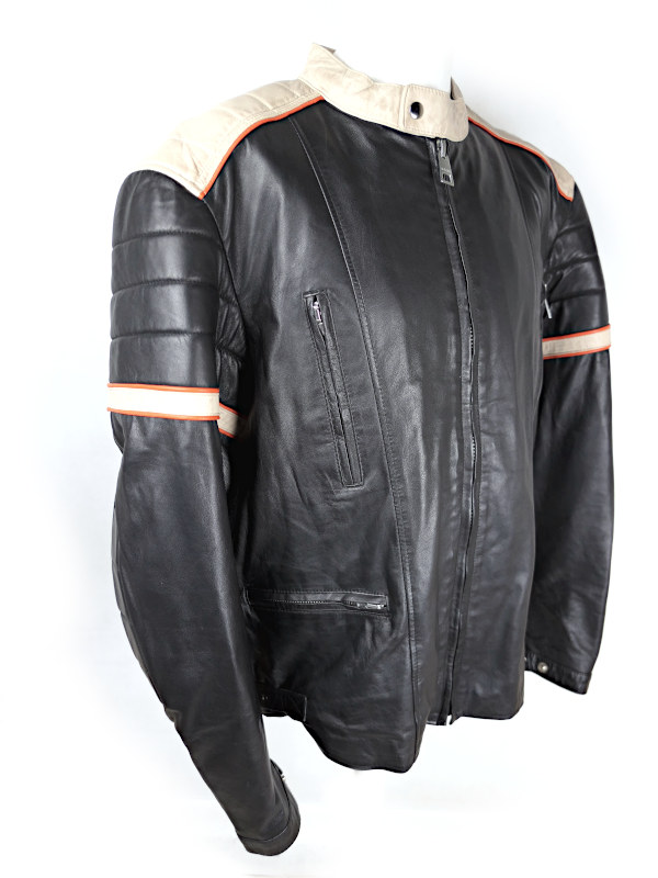 Zánovní kožená bunda W-TEC Hellsto, vel: 5XL