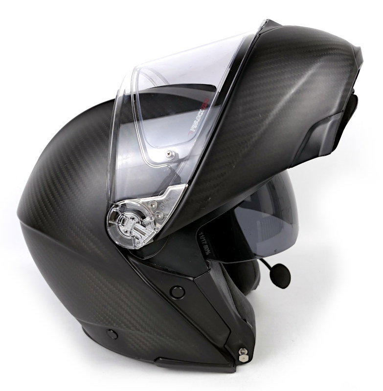 Výklopná karbonová helma AGV Sportmodular + interkom AGV, vel: XS