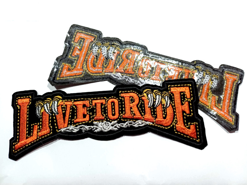 NOVÁ Nášivka Live to Ride oranžová