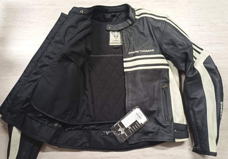 Kožená bunda FRANK THOMAS Cafe Racer, vel: 58/3XL