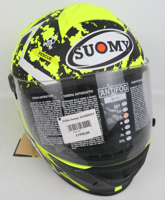 Nová závodní helma Suomy SR-Sport Indy, fluo žlutá - vel. S