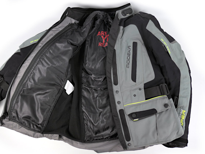 Dámská textilní moto bunda Modeka Viper LT, šedo-černá - vel. 38 (S)