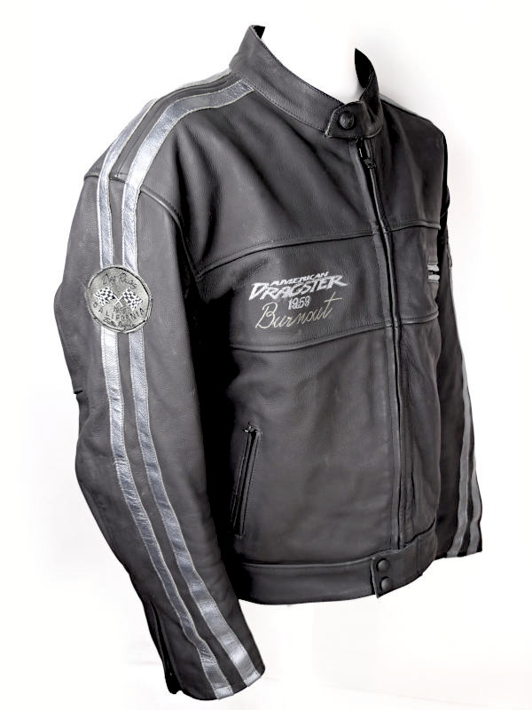 Pánská kožená bunda Nazran Burnout Dragster, černá - vel. 4XL