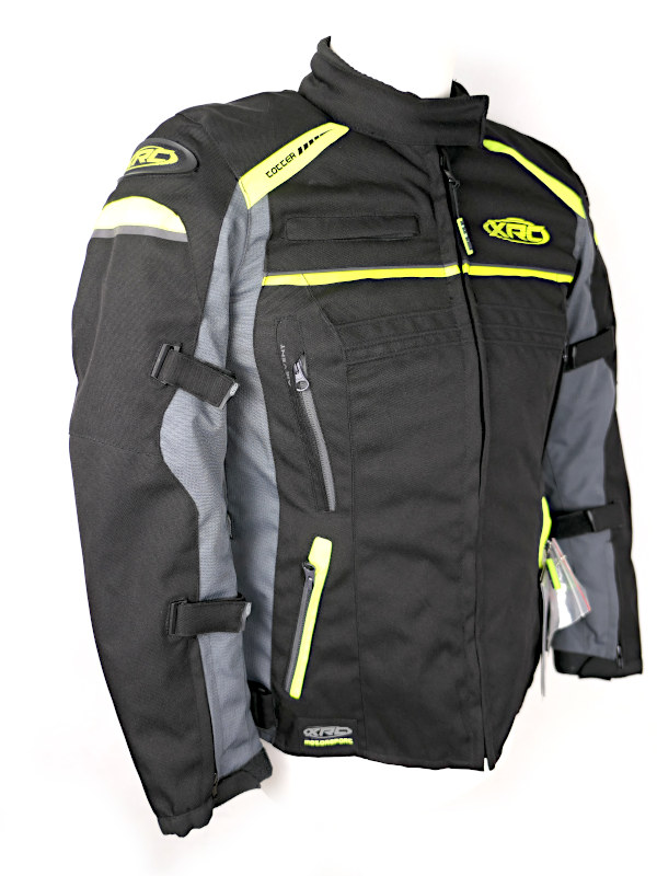 Nošená dámská textilní bunda XRC Totter WTP, černo-šedo-fluo - vel. M