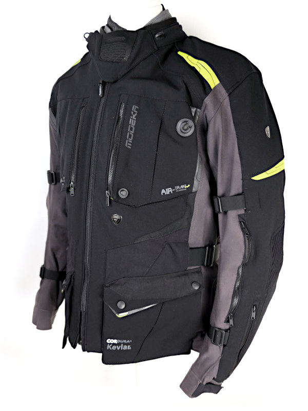 Pánská třívrstvá bunda Modeka Talismen, černá-šedá-fluo - vel. XL