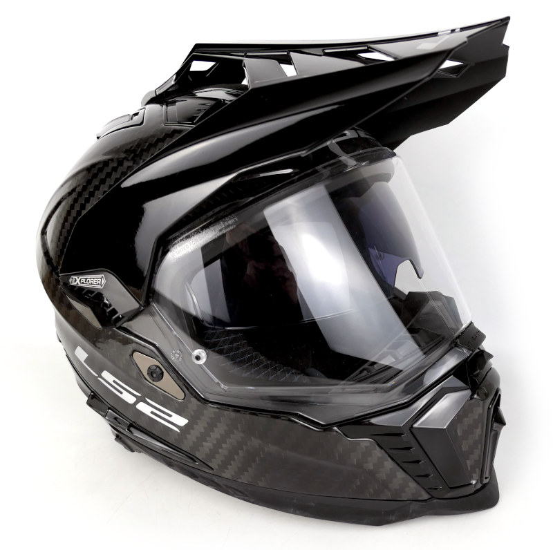 Zánovní karbonová enduro helma LS2 MX701 Explorer Carbon, černá lesklá - vel. L