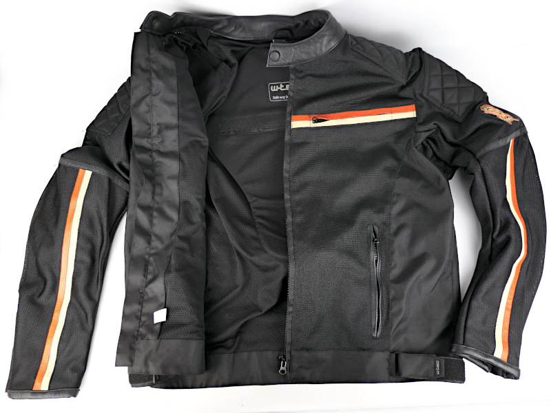 Zánovní letní pánská bunda W-TEC 2Stripe, černo-oranžová - vel. XL (rozšířená)