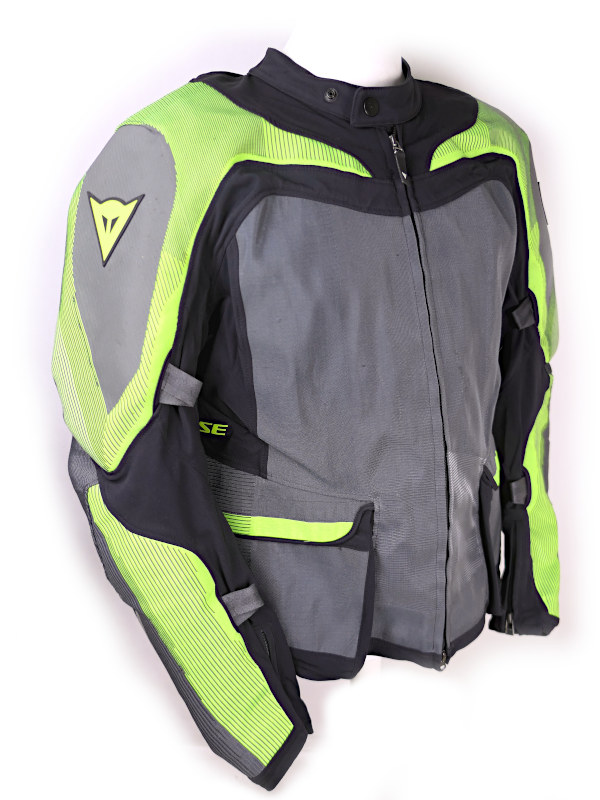 Pánská letní síťovaná bunda Dainese Solarys Tex Adventure, šedo-černá-fluo - vel. 56 (XL)