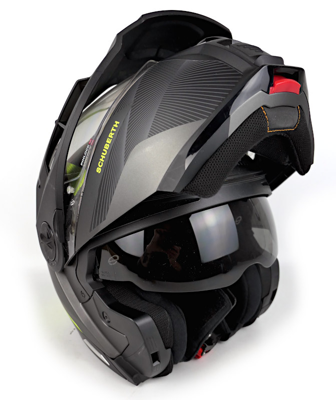 Vyklopná moto helma SCHUBERTH E2 Defender Yellow - vel. S (55 cm)