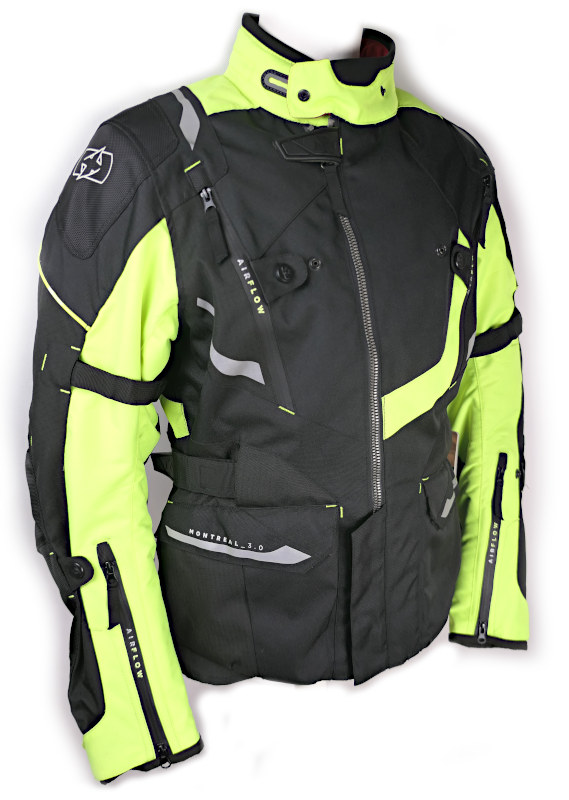 Nová cestovní moto bunda Oxford Montreal 3.0, černá/fluo - vel. XL