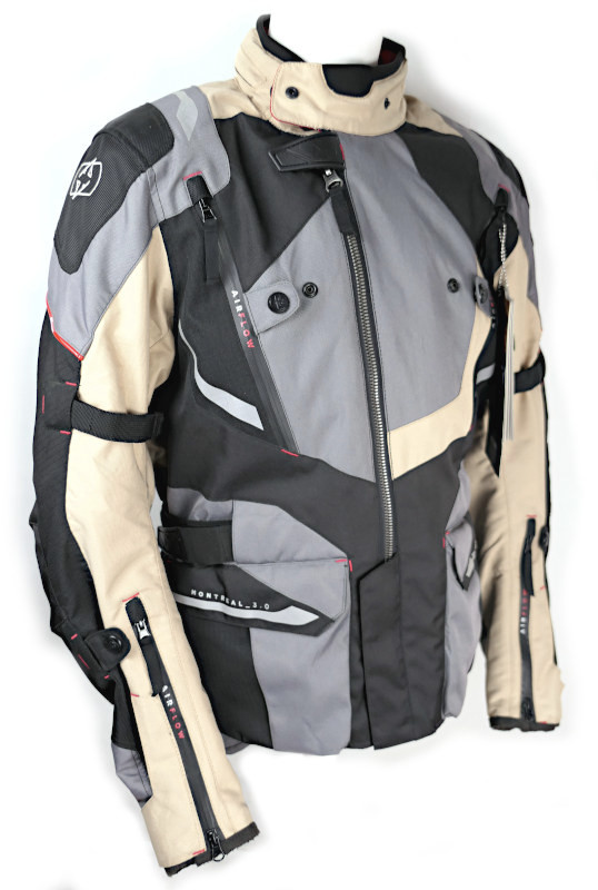 Nová cestovní moto bunda Oxford Montreal 3.0, černá/šedá/béžová - vel. L