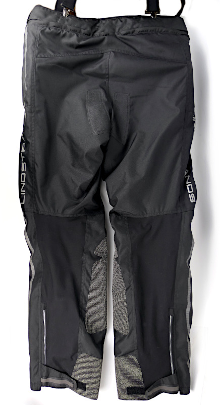 NOVÉ Třívrstvé pánské moto kalhoty Lindstrands Oman se šlemi, černé - vel. 60 (3XL)