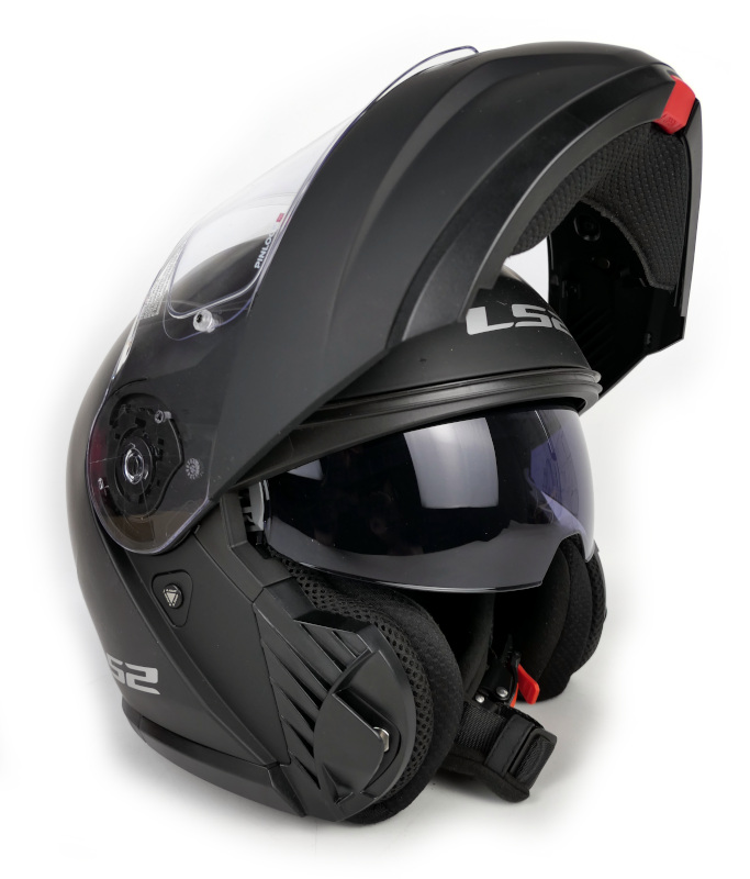 Zánovní výklopná helma LS2 FF908 Strobe II, matná černá - vel. 3XL