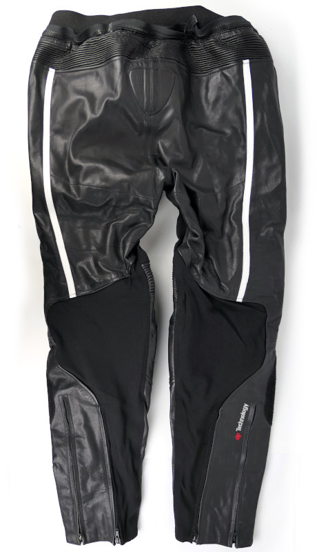 Nové pánské kožené moto kalhoty Difi Elroy, černo/bílé - vel. 60(4XL)