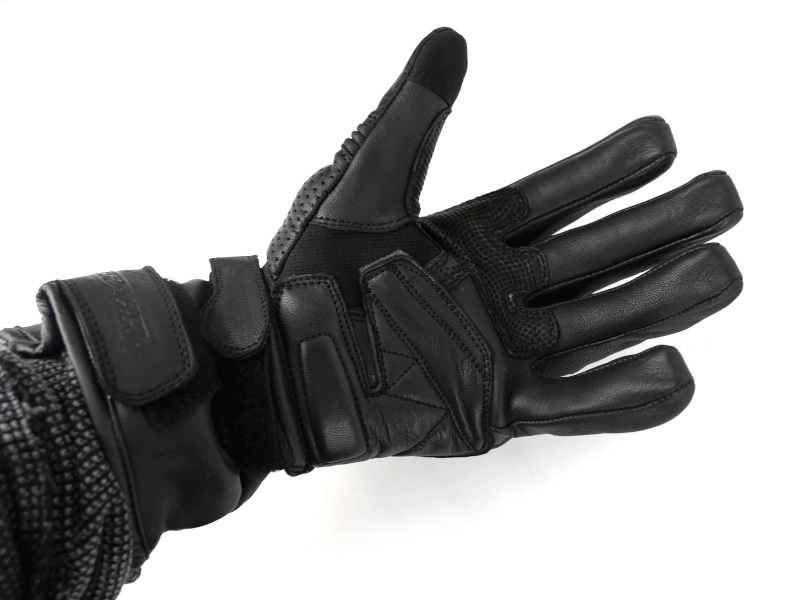 Nové dlouhé kožené moto rukavice Spark Voyager, černé - vel. S-XXL