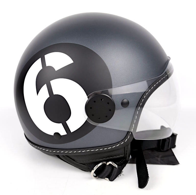 NOVÁ Otevřená helma VESPA VISOR 2.0 SEI GIORNI šedá, vel: XL
