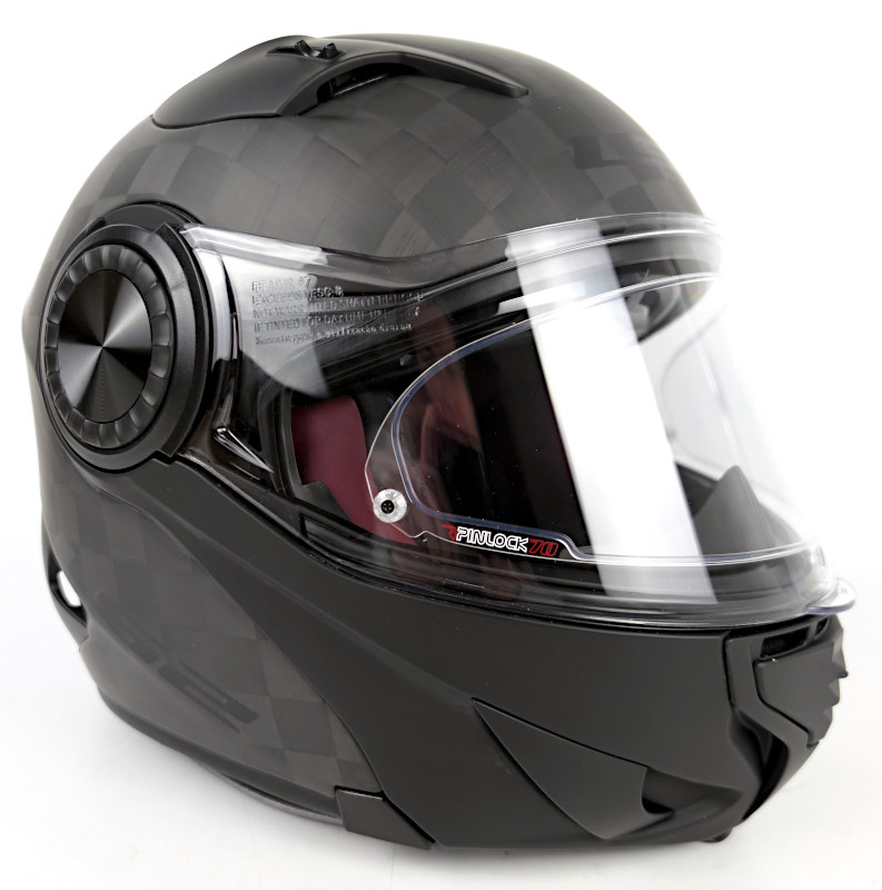 Zánovní výklopná helma LS2 FF313 Vortex Carbon + taška, interkom Sena, vel: XS