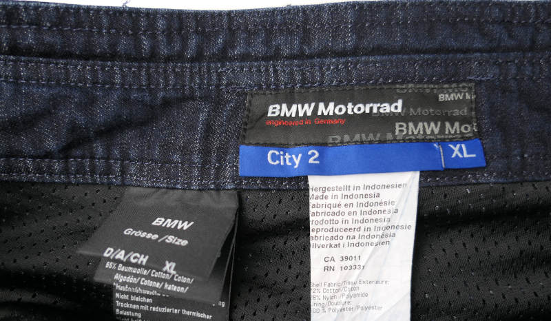 Pánské moto rifle BMW City 2 Denim s Cordurou a páskem, tmavě modré - vel. XL
