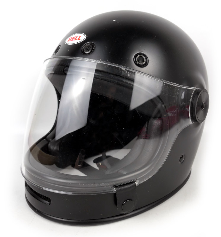 Integrální černá retro helma BELL Bullitt + kouřové plexi, vel: XL