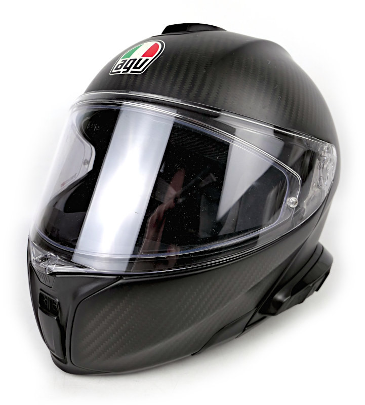 Výklopná karbonová helma AGV Sportmodular + interkom AGV, vel: XS