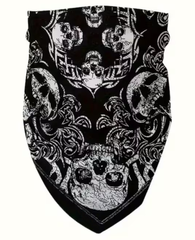 NOVÝ Bavlněný šátek Lebky