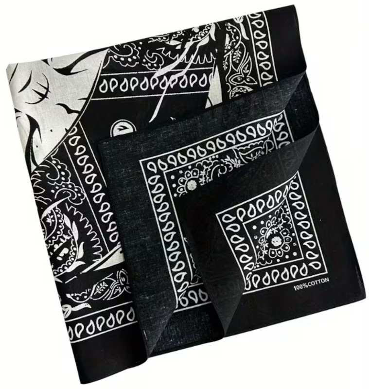 NOVÝ Bavlněný šátek Lebka