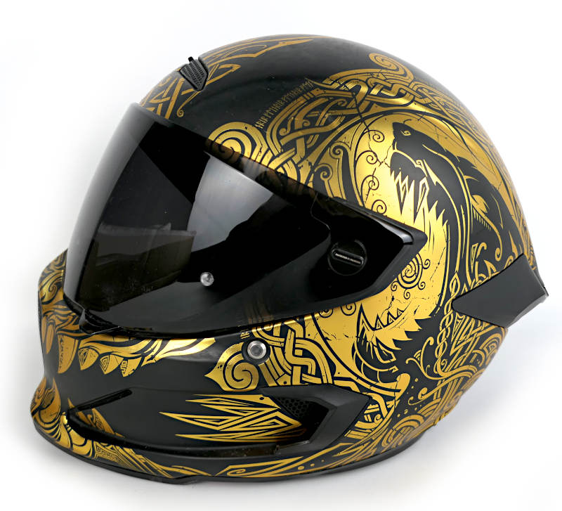 Integrální karbonová helma RUROC Atlas 4.0 Fenrir + čiré plexi, vel: SM/55-57