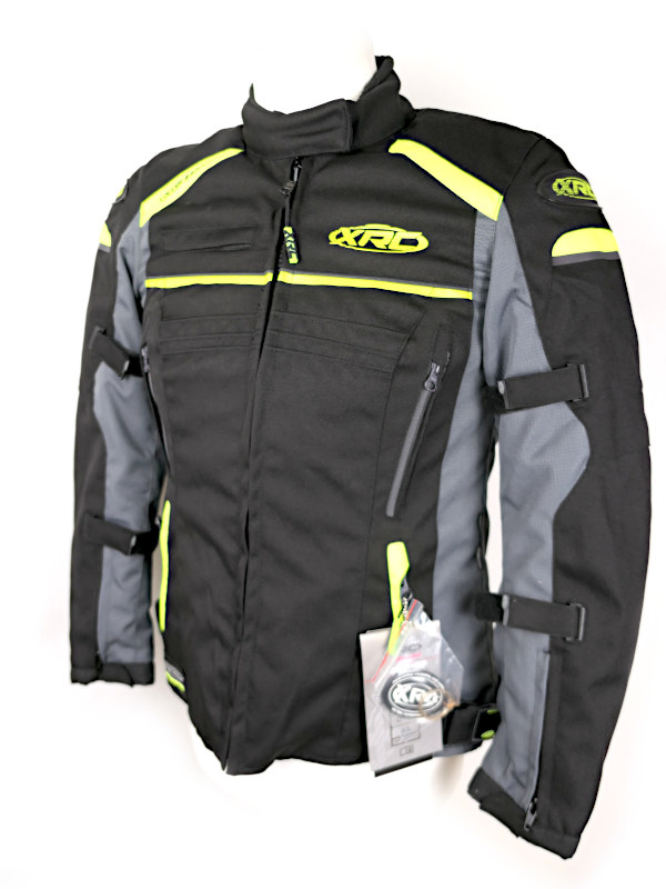 Nošená dámská textilní bunda XRC Totter WTP, černo-šedo-fluo - vel. M