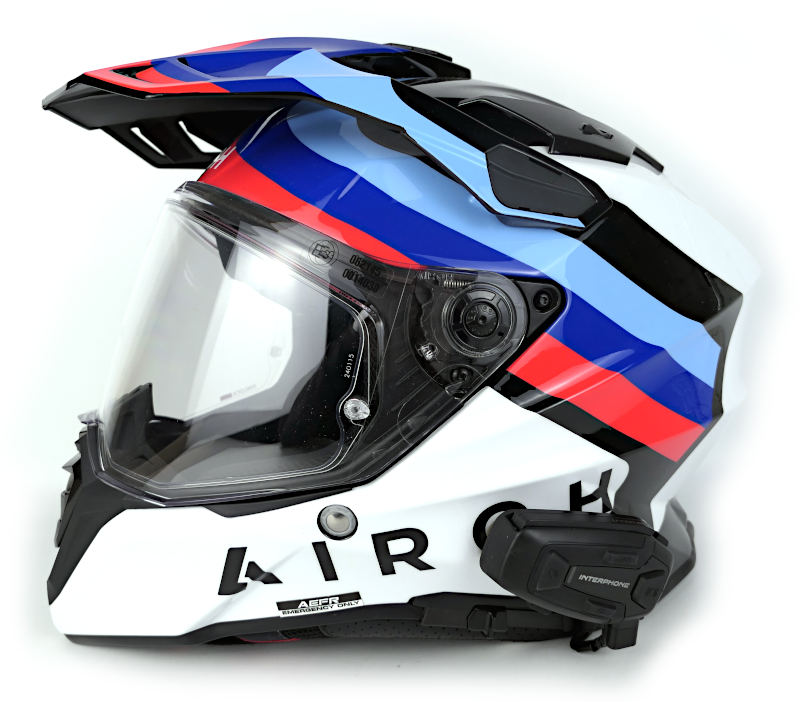 Enduro helma Airoh Commander 2 Doom + interkom Interphone U-COM8R - vel. XL