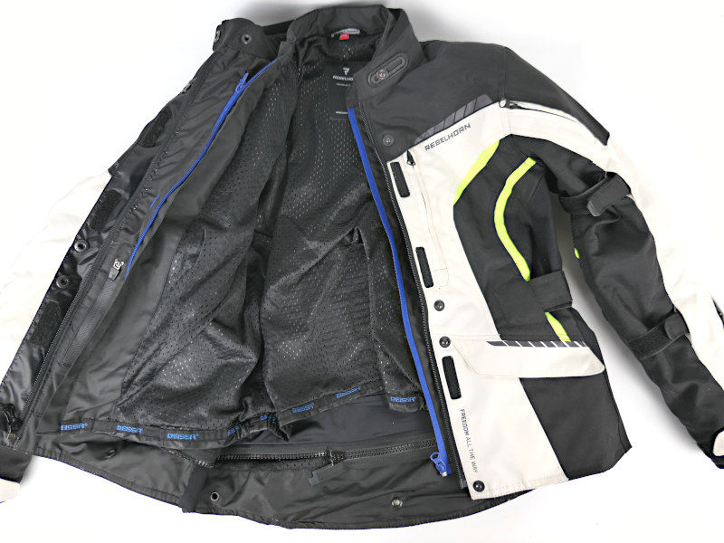 Dámská textilní bunda Rebelhorn Hiker III, černá/šedá/fluo - vel. XXL