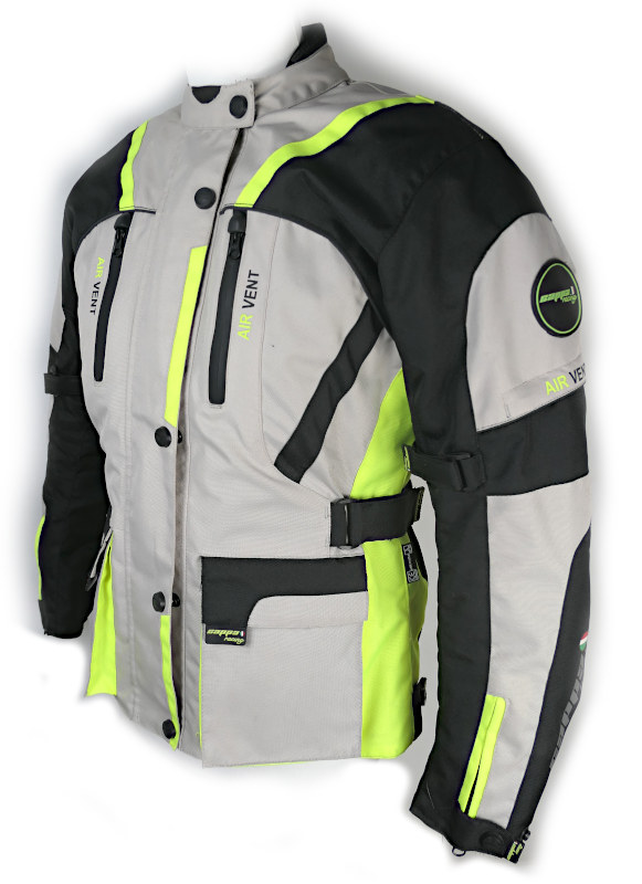 Zánovní třívrstvá dámská bunda MELBOURNE, šedá/fluo/černá - vel. M
