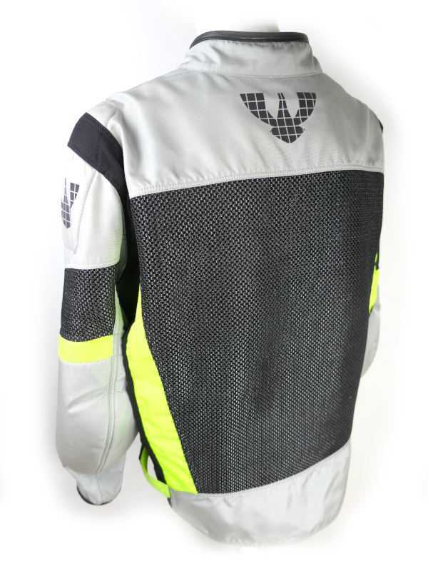Letní pánská moto bunda PSÍ HUBÍK Sole, černá-šedá-fluo - vel. 58 (XXL)