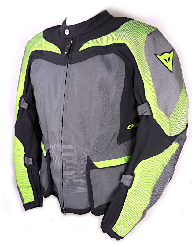 Pánská letní síťovaná bunda Dainese Solarys Tex Adventure, šedo-černá-fluo - vel. 56 (XL)
