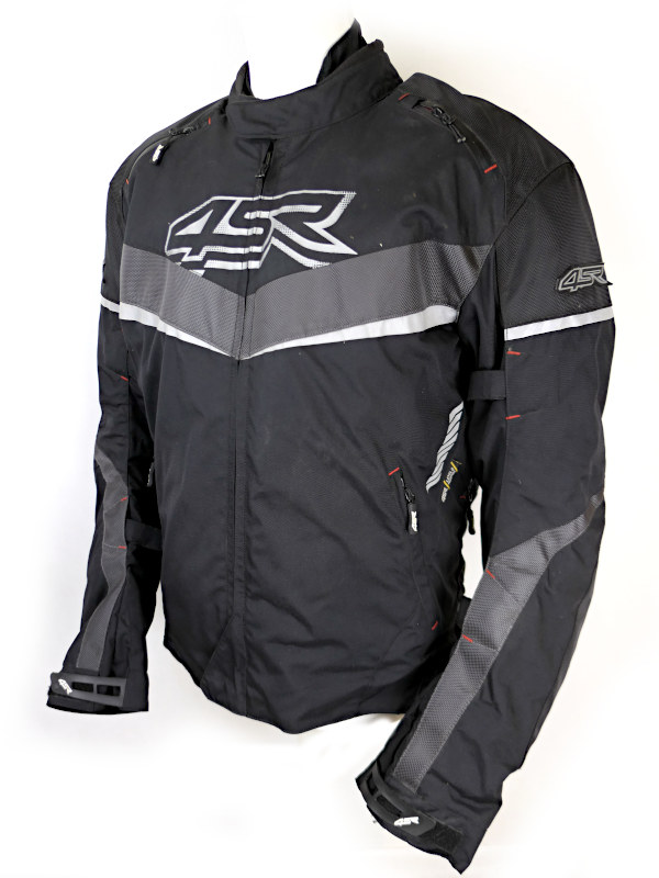 Pánská voděodolná moto bunda 4SR Young Gun s chrániči level 2, černo-šedá - vel. 56 (XXL)