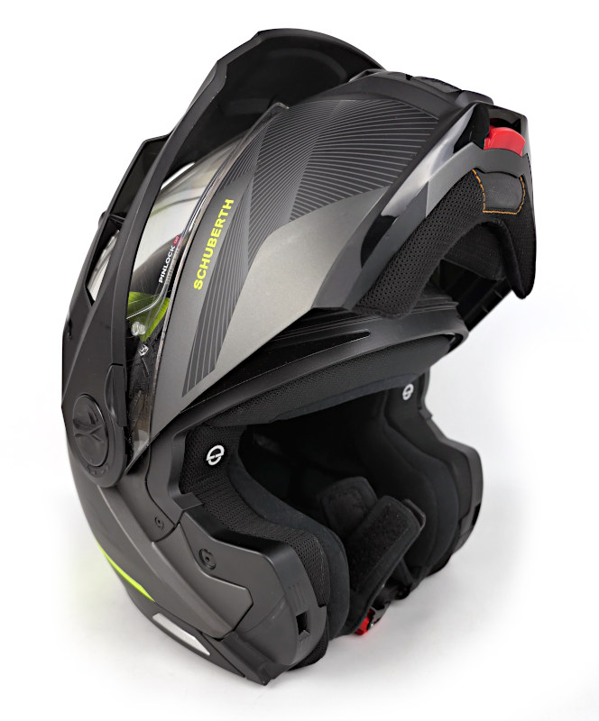 Vyklopná moto helma SCHUBERTH E2 Defender Yellow - vel. S (55 cm)